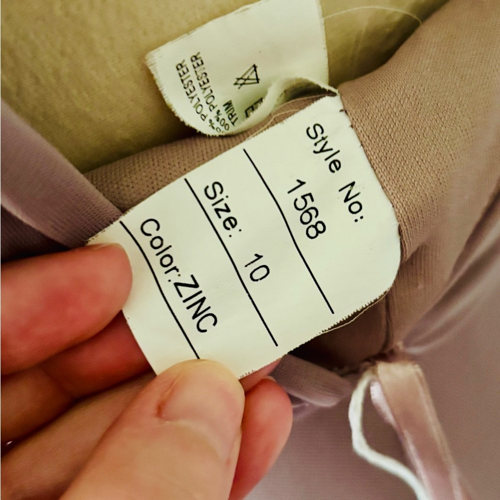 Allure Bridals Sz 10 Zinc Dusty Lavender Empire Waist Bridesmaid Evening Gown - Picture 10 of 12